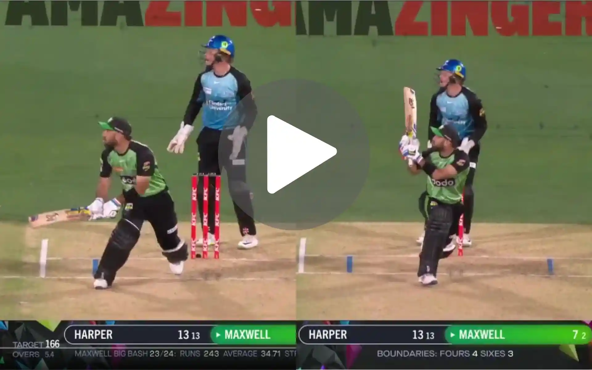 [Watch] Maxwell Ignites The BBL Stage With Consecutive Monstrous Sixes Vs Strikers